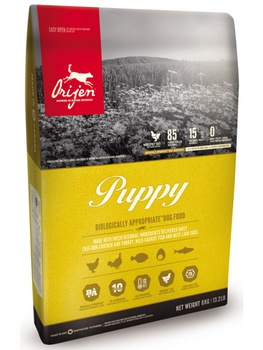 Сухой беззерновой корм для щенков всех пород Orijen Puppy 340 гр, 2 кг, 6 кг, 11,4 кг