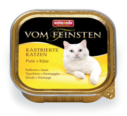 Консервированный корм для взрослых кастрированных кошек Animonda Консервы Vom Feinsten с индейкой и сыром 100 г