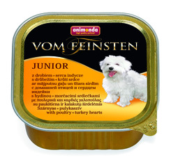 Консервы для щенков  и юниоров Animonda Vom Feinsten Junior с мясом домашней птицы и сердцем индейки 150 г