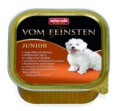 Консервы для щенков  и юниоров Animonda Vom Feinsten Junior с говядиной и домашней птицей 150 г