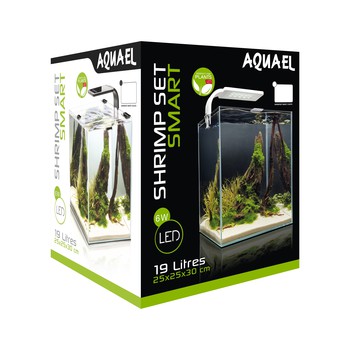  Аквариум Aquael Shrimp Set SMART PLANT II 20 / 19л, 25х25х30см Черный, Белый