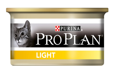 Консервированный низкокаллорийный корм для взрослых кошек Pro Plan Light  с индейкой 85гр 85 гр