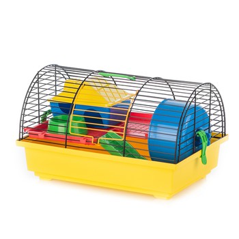 Клетка для грызунов Inter Zoo GRIM I Color + PL - пластиковый комплект 360х340х220 (цветной прут) 