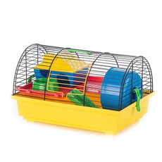 Клетка для грызунов Inter Zoo GRIM I Color + PL - пластиковый комплект 360х340х220 (цветной прут)