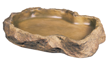 Кормушка для террариумов Exo Terra Feeding Dish камень, пластиковая, 29 х 22 х 4,5 см