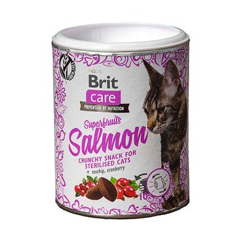 Лакомство для стерилизованных  кошек Brit Care Superfrut Salmon с лососем, 100 г