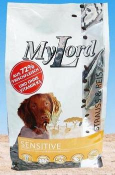 Сухой гипоаллергенный корм для взрослых собак Мой Лорд Премиум Сенсетив  с мясом страуса с рисом 2,5 кг, 12,5 кг