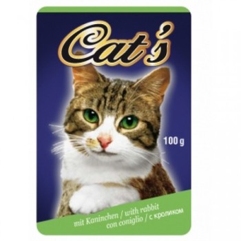 Консервированный корм для взрослых кошек Cat's с кроликом 100 г 24 шт