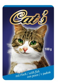 Консервированный корм для взрослых кошек Cat's с рыбой 100 г 24 шт