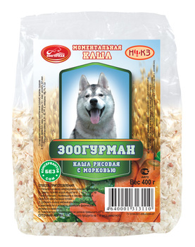 Каша Рисовая для взрослых собак Зоогурман с морковью 400 г 12 шт в уп