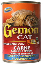 Консервированный корм для взрослых кошек Gemon с мясом 415 г 24 шт