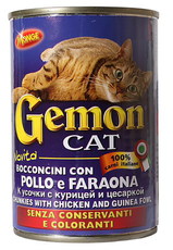 Консервированный корм для взрослых кошек Gemon с курицей и цесаркой 415 г 24 шт