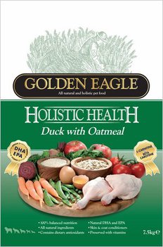 Сухой гипоаллергенный корм для взрослых собак Golden Eagle Holistic Duck with Oatmeal Formula 22/13 с уткой и овсянкой 2 кг, 6 кг, 12 кг
