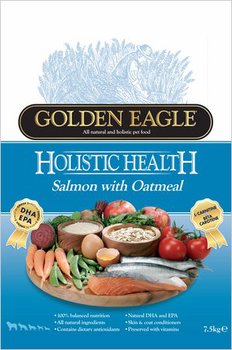 Сухой гипоаллергенный корм для взрослых собак Golden Eagle Holistic Salmon with Oatmeal Formula 22/12 с лососем и овсянкой 2 кг, 6 кг, 12 кг