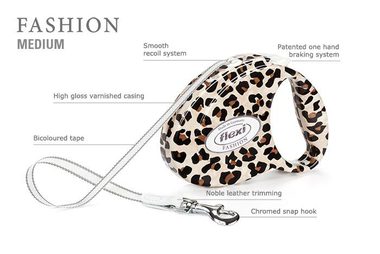 Поводок для собак Flexi Design Fashion Ladies M, ременной, 5 м, до 25 кг