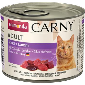 Консервированный корм для взрослых кошек Animonda Carny Adult Cat - Beef Lamb с говядиной и ягненком 200 гр, 400 гр