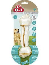 Лакомство для собак косточка для очистки зубов с курицей 8в1 Дентал Dental Delights Bone L/21см (1шт х 85г)