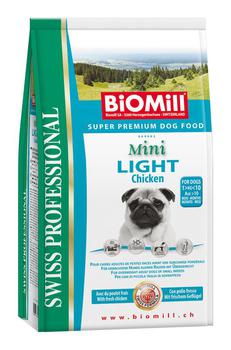 Сухой корм для взрослых собак c избыточным весом Biomill Swiss Professional Mini Light 3 кг