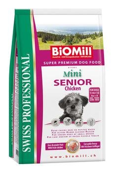 Сухой корм для взрослых собак cтарше 6 лет Biomill Swiss Professional Mini Senior 3 кг