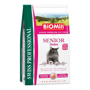 Сухой корм для пожилых кошек старше 8 лет и в период восстановления после заболеваний Biomill Swiss Professional Senior 500 г 1,5 кг