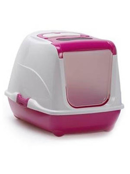 Лоток- домик для кошек Moderna Flip Cat Large розовый 50 x 39 х 37 см