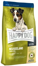 Сухой корм для взрослых собак мелких пород с чувствительным пищеварением Happy Dog Mini Neuseeland, с ягненком и рисом 300 гр, 1 кг, 4 кг