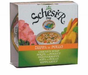 Консервы для взрослых собак Schesir Куриный суп 156 г
