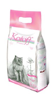 Наполнитель для кошачьего туалета Kotoff Baby Powder комкующийся с ароматом детской пудры, 5,25 кг