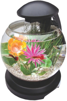 Аквариум для рыб Tetra Cascade Globe белый, круглый, свет, фильтр Ec100 с 3-мя запасными картрджами, 6,8 л