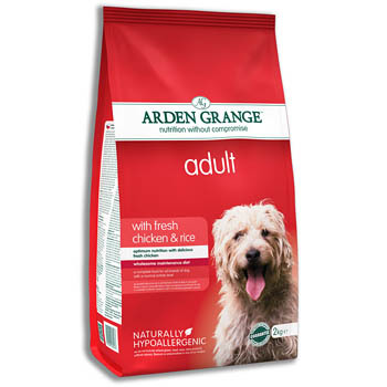 Сухой корм для взрослых собак малых и средних пород Arden Grange Adult с курицей и рисом 2 кг, 6 кг, 12 кг