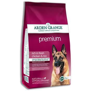 Сухой корм для взрослых собак  Arden Grange Premium с курицей и рисом 2 кг, 12 кг