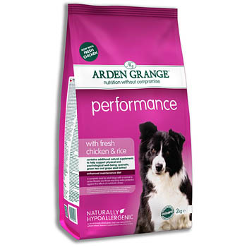 Сухой корм для взрослых активных собак Arden Grange Performance с  молодой курицей и рисом 2 кг, 12 кг