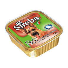 Консервы для взрослых собак Simba паштет с мясом и горошком 150 г
