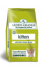 Сухой корм для котят Arden Grange Kitten  с  курицей и рисом 500 гр, 2,5 кг