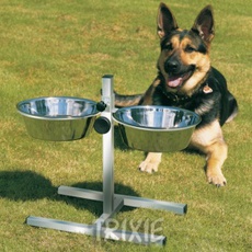 Миски для собак Trixie, металлические, регулируемые, на штативе, 2 шт, 2,8 л