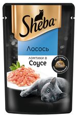 Влажный корм для кошек Sheba Ломтики в соусе с лососем, 75г