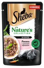 Влажный корм для кошек Sheba Nature's Collection с лососем и горохом, 75 г