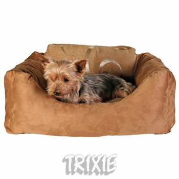 Лежак-софа для собак Trixie Blanka, искуственная замша, коричневый, 60х46х20 см