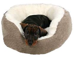 Лежак для собак Yuma, ф 55 см, коричневый/белый, Trixie