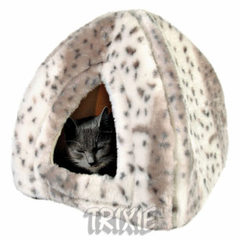 Лежак-пещера для кошек Trixie Leila 40 х 40 х 30 см, плюш, бежевый