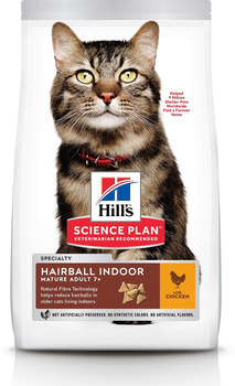 Сухой корм для пожилых кошек Hills Science Plan Feline Mature Adult 7+ Hairball Control Chicken 1,5 кг