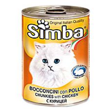 Консервированный корм для взрослых кошек Simba Cat паштет с курицей 400 г