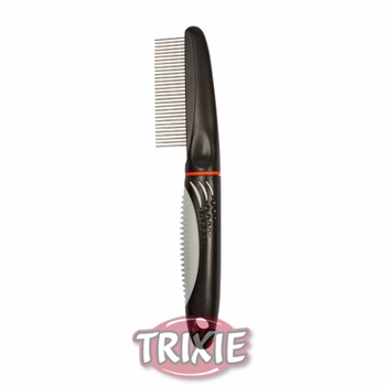 Расческа для животных Trixie с редким средним зубом, пластиковая ручка, 22 см