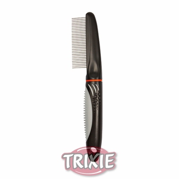 Расческа для животных Trixie с редким средним зубом, пластиковая ручка, 22 см