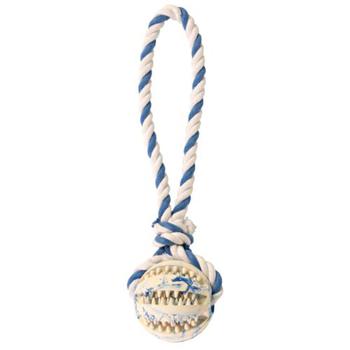 Игрушка для собак Trixie Dentafun мяч на веревке, резина, 24 см