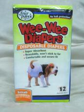 Памперсы для собак Wee-Wee Diapers размер M 6.81-16кг,  45,7-63,5см (12штук)