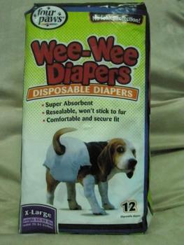 Памперсы для собак Wee-Wee Diapers размер Xl 25-40,9кг 63,5-86,4см (12штук)