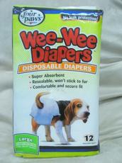 Памперсы для собак Wee-Wee Diapers размер L 15,9-25кг 50,8-68,6см (12штук)