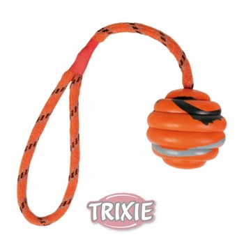 Игрушка для собак Trixie мяч на веревке, резина, 6 см