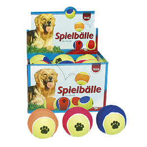 Игрушка для собак Trixie набор теннисных мячей, 10 см, 12 шт